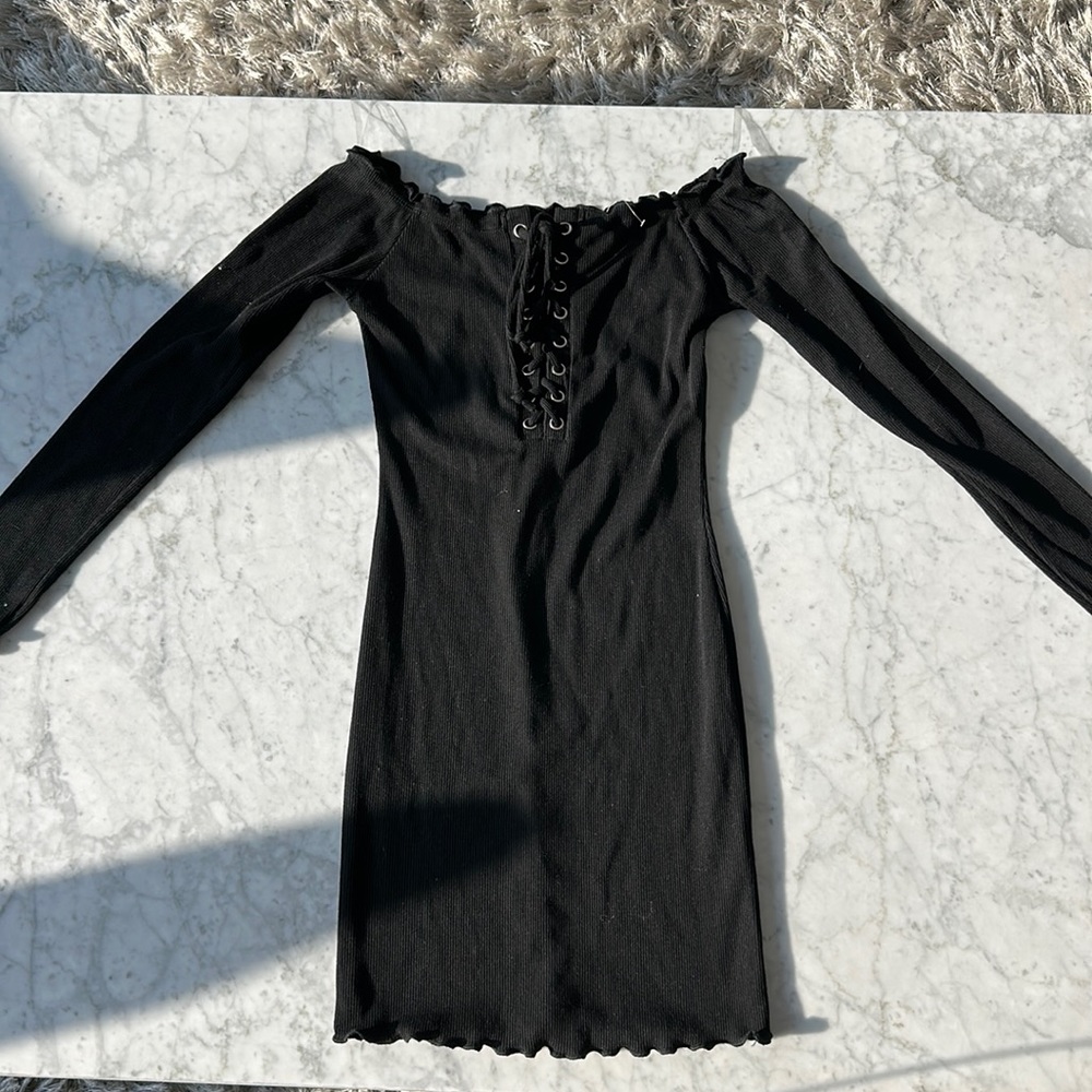 Black off the shoulder Mini dress